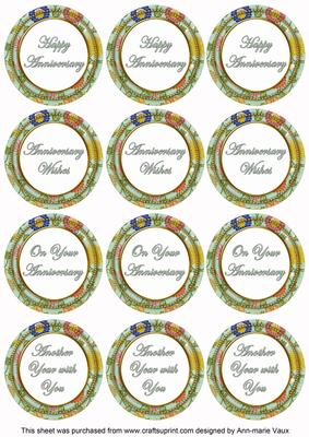 Mint Green Lotus Colour Anniversary Mix Sentiment Sheet
