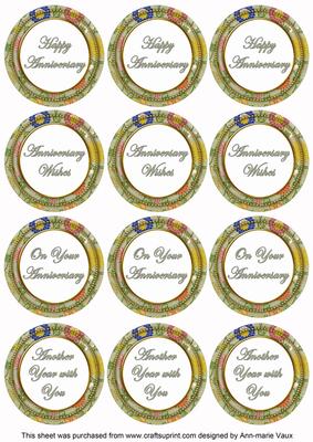 Olive Lotus Colour Anniversary Mix Sentiment Sheet
