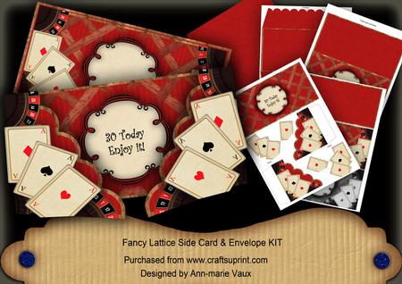Red Roulette 30 Today 3D Lattice Card Kit
