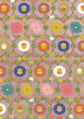 Dusky Pink Oriental Lotus Colour A4 Backing Paper