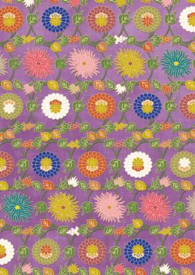 Purple Oriental Lotus Colour A4 Backing Paper