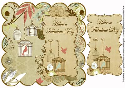 Cream Birdcage Fabulous Day 8in Scallop Topper