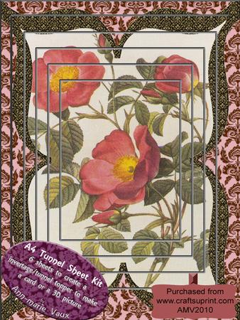 A4 Roses Tunnel Card Topper