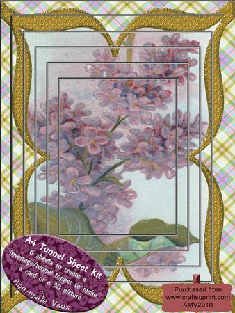 A4 Lilacs Tunnel Card Topper Kit