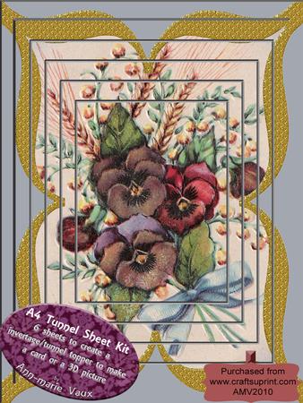 A4 Pansey Bunch Tunnel Card Topper Kit