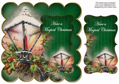 Green Lantern Magical Christmas 8in Scallop Topper