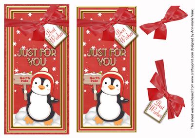 Red Penguin Just for You Dl Topdown Topper