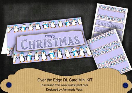 Blue Penguins Happy Christmas Dl Over the Edge Mini Kit
