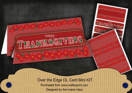 Red Poinsettia Thanksgiving Dl Over the Edge Mini Kit