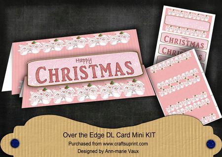 Pink Snowmen Happy Christmas Dl Over the Edge Mini Kit