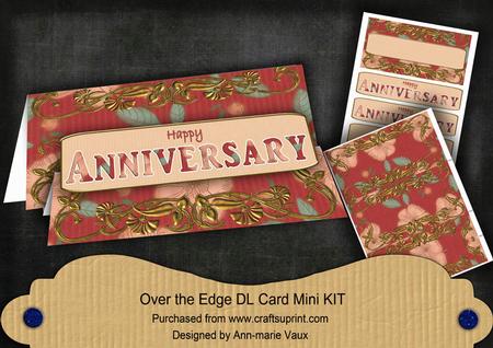 Red Flora Happy Anniversary Dl Over the Edge Mini Kit
