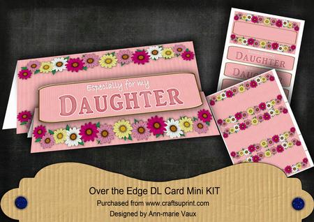 Pink Daisy for My Daughter Dl Over the Edge Mini Kit