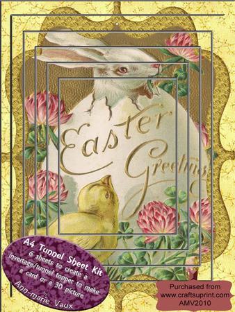Easter Bunny A4 Tunnel Topper Kit