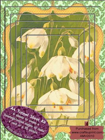 Snowdrops A4 Tunnel Topper Kit