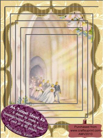Bride and Groom A4 Tunnel Topper Kit