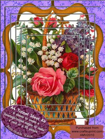 Flower Basket A4 Tunnel Topper Kit