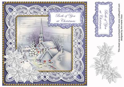 Blue Village Both of You 8in Sentiment Topper