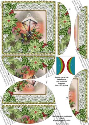 Green Lantern Poinsettia 5in Round Side Stacker