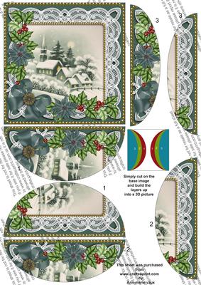 Dream Church Teal Poinsettia 5in Round Side Stacker