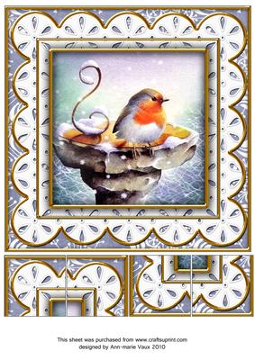 Blue Robin Lace 8in Picture Sheet