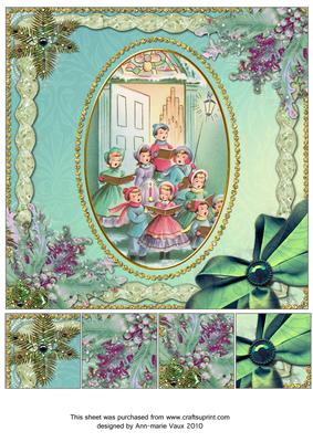 Carol Singers Ice 8in Picture Sheet