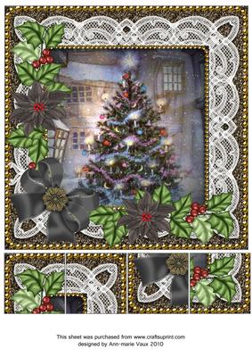 My Tree Black Poinsettia 8in Picture Sheet