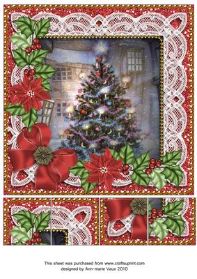 My Tree Red Poinsettia 8in Picture Sheet