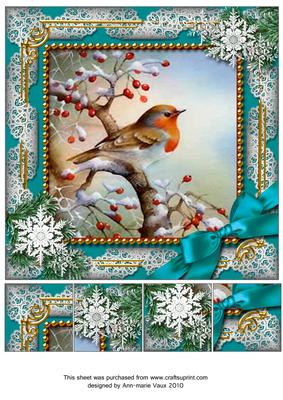 Red Robin Snow 8in Picture Sheet