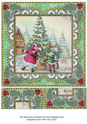 Decorate the Tree Lace 8in Picture Sheet