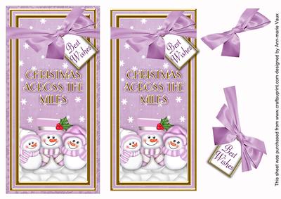 Lilac Snowmen Across the Miles Dl Topdown Step by Step