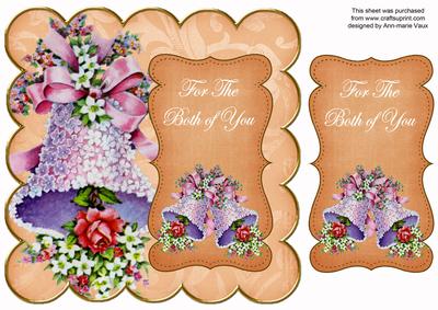 Borange Wedding Bells Both of You 8in Scallop Topper