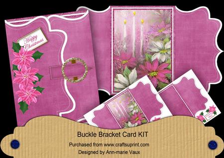 Pink Candle Trio Buckle Bracket Mini Card Kit
