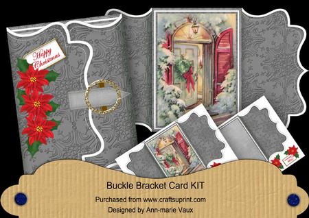 Christmas Door Silver Buckle Bracket Mini Card Kit