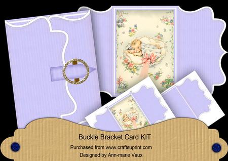 Baby Boy Blue Buckle Bracket Mini Card Kit