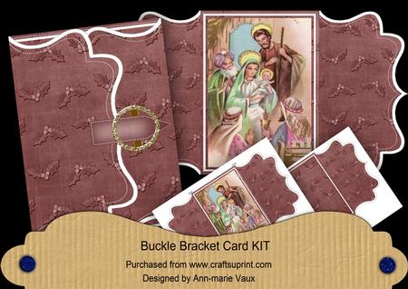 Nativity Scene Plum Buckle Bracket Mini Card Kit