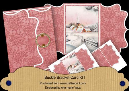 Snow Church Pink Buckle Bracket Mini Card Kit