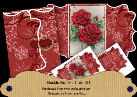 Red Roses Buckle Bracket Mini Card Kit