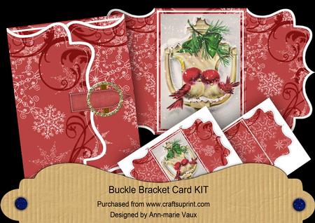 Lovebirds Red Buckle Bracket Mini Card Kit