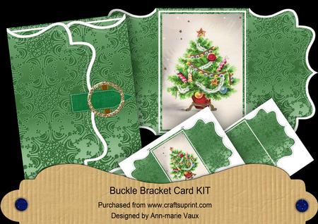 Elegant Tree Green Buckle Bracket Mini Card Kit