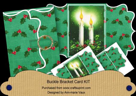Candle Duo Green Buckle Bracket Mini Card Kit