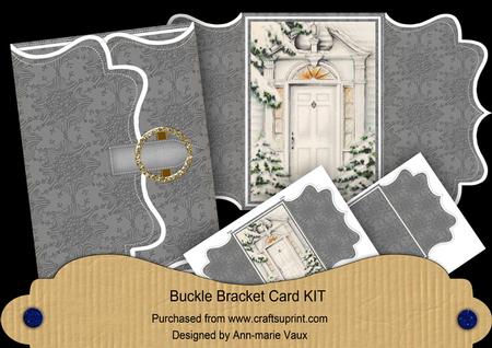 White Christmas Door Buckle Bracket Mini Card Kit