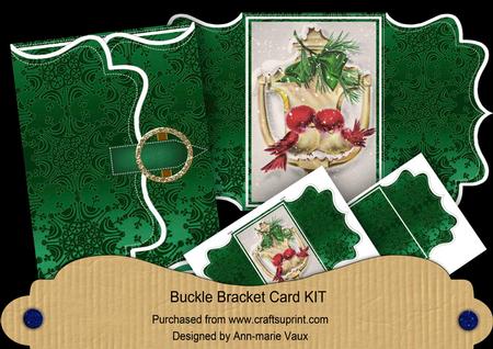 Lovebirds Green Buckle Bracket Mini Card Kit