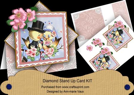 Love Ducks Pink Blossom Diamond Mini Card Kit