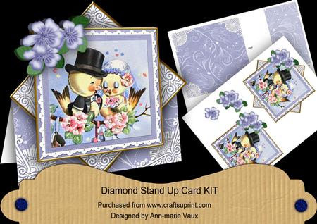 Love Ducks Blue Blossom Diamond Card Mini Kit