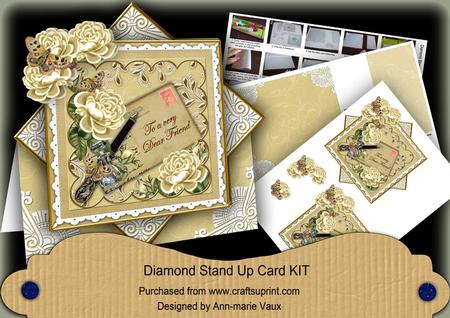 Cream Rose Dear Friend Diamond Card Mini Kit