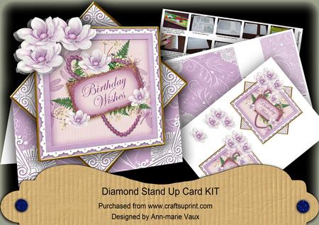 Lilac Magnolia Birthday Wishes Diamond Card Mini Kit