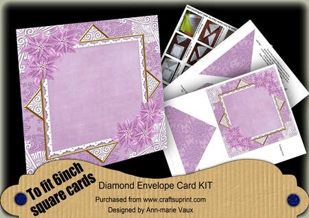Postbox Lilac Poinsettia 6inch Diamond Envelope Mini Kit