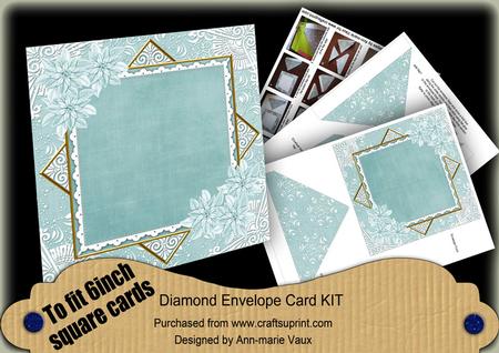 Snowbells Teal Poinsettia 6inch Diamond Envelope Mini Kit