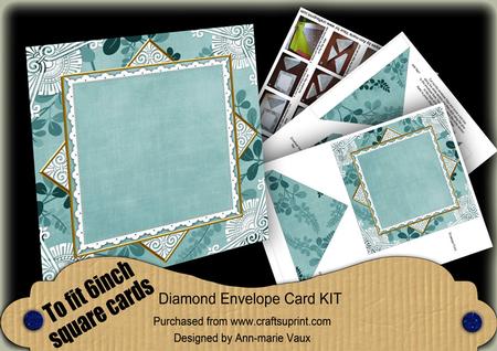 Dteal Oriental Fern 6inch Diamond Envelope Mini Kit