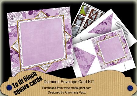 Lilac Oriental Fern 6inch Diamond Envelope Mini Kit